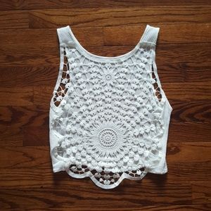 Gorgeous Lace Back Crop Tank